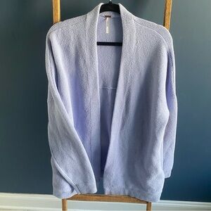 Free People Ottoman Knit Cardigan Serenity Open Pockets Size Large